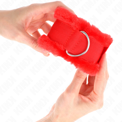 Kink Furry Lined Wrist Restraints Red 17-31CM - image 4