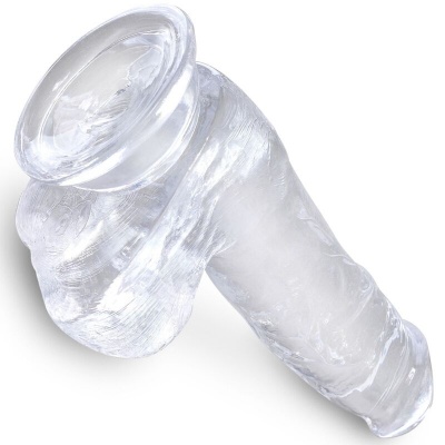 King Cock Clear Realistic Penis with Balls 13.5cm Transparent - image 4