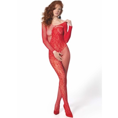 Passion Bodystocking BS 107 Red One Size - image 1
