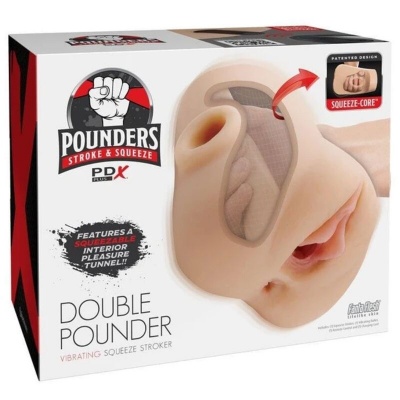 PDX Plus Double Pounder Vibrating Squeeze Stroker Light - image 4