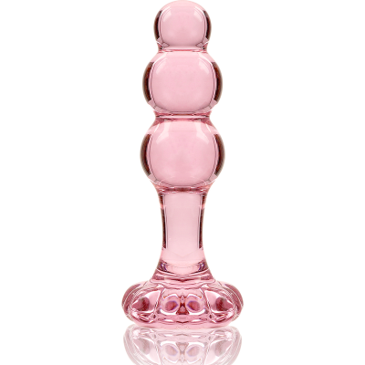 Model 1 Anal Plug Borosilicate Glass Pink 10.5 cm -o- 3 cm - image 5