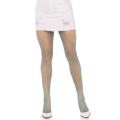 Leg Avenue Lycra Fishnet Pantyhose Blue - image 1