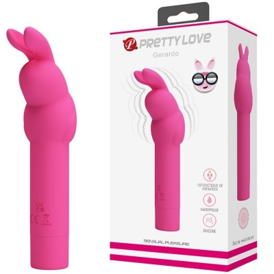 Pretty Love Gerardo Fuchsia Rabbit Silicone Vibrator - image 6