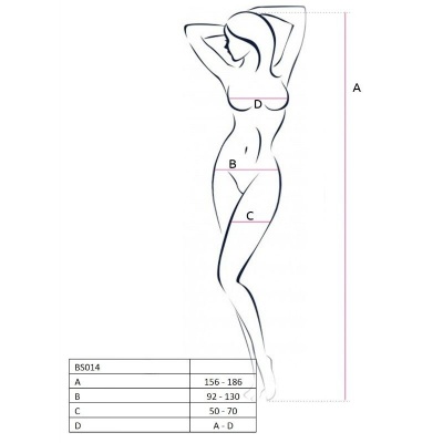 Passion Woman Bs014 Red Bodystocking One Size - image 2