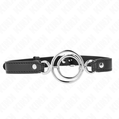 Kink Multi-Ring Gag, Black, 5cm, 63x2.5cm - image 1