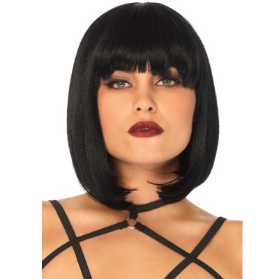 Leg Avenue Short Natural Bob Wig Black - image 1