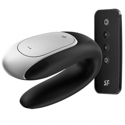 Satisfyer Double Fun Couples Vibrator Black - image 2