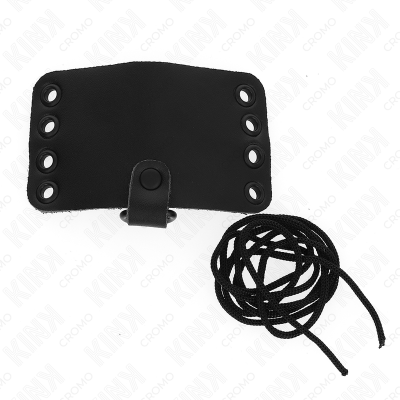 Kink Leather Penis Ring with Lace Closure and Laces - image 3