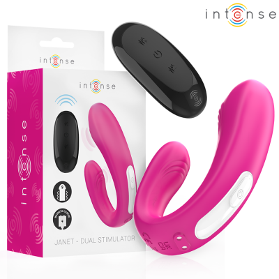 Intense Janet Dual U-Shaped Stimulator Vibrator Pink Remote
