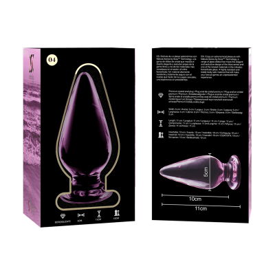 Model 4 Anal Plug Borosilicate Glass Pink 11 cm -o- 5 cm - image 6