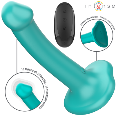 Intense Katie Suction Cup Vibrator 10 Modes Blue