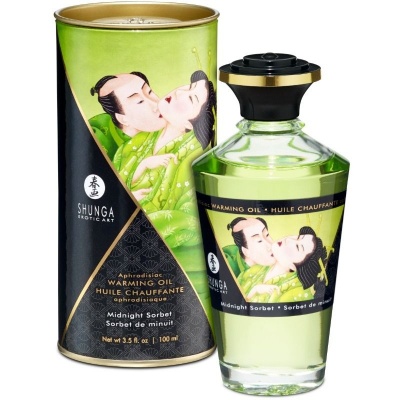Shunga Midnight Sorbet Heat Effect Massage Oil 100ml - image 1