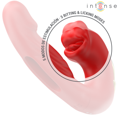 INTENSE Nathy Double Vibrator Sucking Mouth Red - image 5
