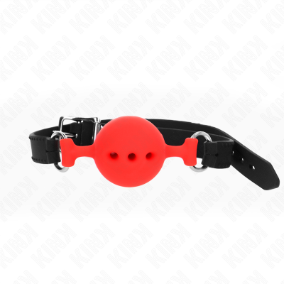 Kink Full Silicone Ball Gag, Size M, 4.5cm, Red - image 1