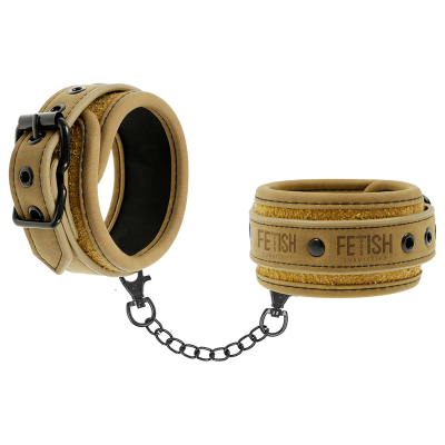 Fetish Submissive Vegan Leather Handcuffs - image 1