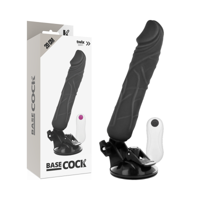 Basecock Realistic Vibrator Black 20 cm