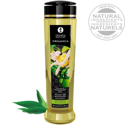 Shunga Organic Massage Oil Green Tea 240 ML Shunga Organic Massage Oil Green Tea 240 ML