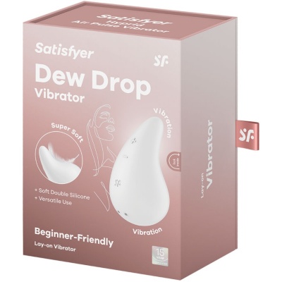 Satisfyer Dew Drop Lay-On Clitoral Vibrator White - image 5