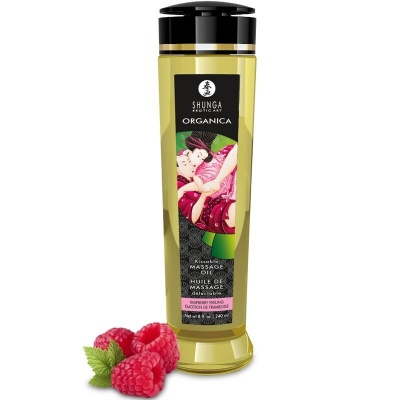 Shunga Organic Raspberry Feeling Oil 240ML - image 1