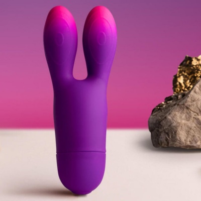 Rocks-Off Glo-Girl Bunny Purple Vibrator - image 2