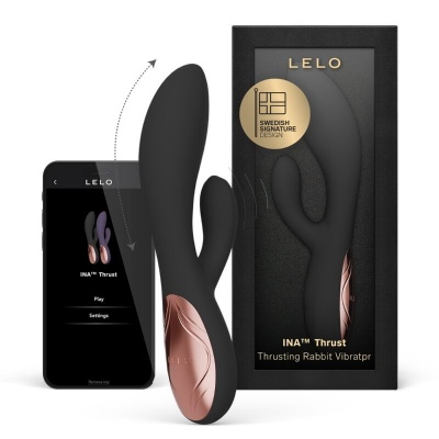 Lelo Ina Thrust Rabbit Vibrator - Black