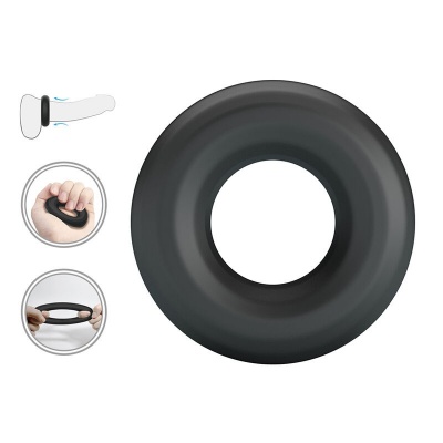 CRAZY BULL - Urban Super Soft Silicone Cock Ring Black - image 5