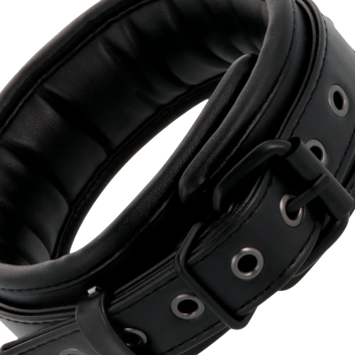 Darkness Black Leather Collar Cuffs Set - image 9
