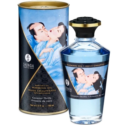 Shunga Coconut Heat Effect Massage Oil 100ml - image 1
