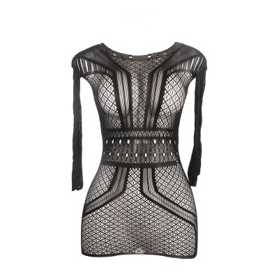 Subblime Short Fishnet Dress with Open Back, One Size - image 4