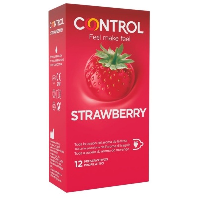Control Adapts Strawberry Condoms 12 Units - image 1