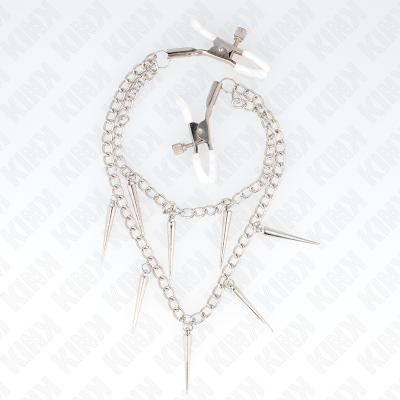 KINK Nipple Clamps With Spike Chain 30cm - image 2