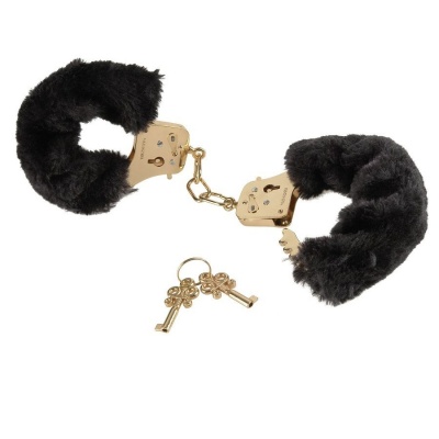 Pipedreams Fetish Fantasy Gold Deluxe Furry Cuffs - image 4