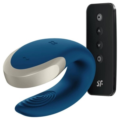 Satisfyer Double Love Luxury Couples Vibrator Blue