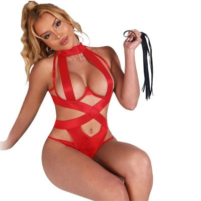 Subblime Sexy Halter Body with Harness Red L/XL - image 4