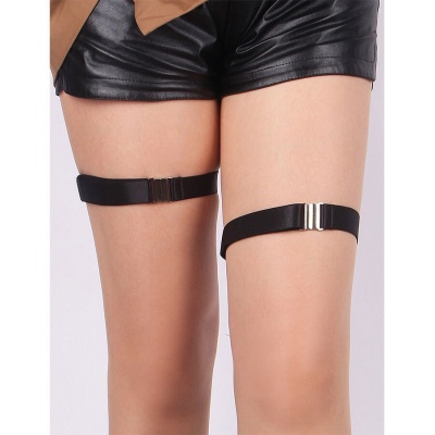 Subblime Adjustable Buckle Leg Rings Black - image 10
