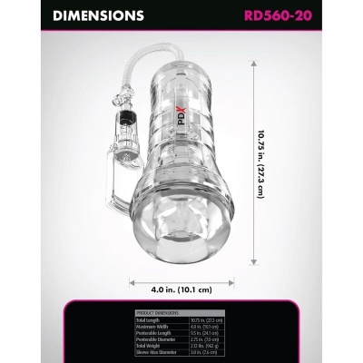 PDX Elite Viewtube Vac XXL Masturbator with Pump, 27.3cm - image 5