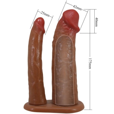 Pretty Love Yairon Double Penis Sleeve 4cm Extension - image 5