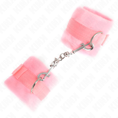 Kink Beginner Fur Hand Cuffs Pink 30CM - image 3