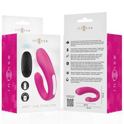 Intense Janet Dual U-Shaped Stimulator Vibrator Pink Remote - image 7