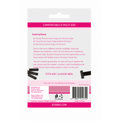 Bye Bra Open Back Bra Adapter Black & White - image 3