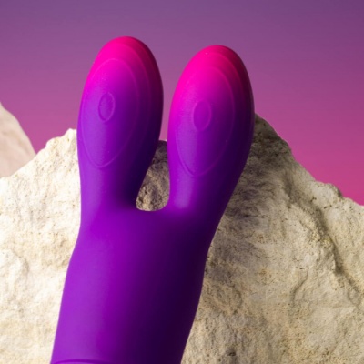 Rocks-Off Glo-Girl Bunny Purple Vibrator - image 5
