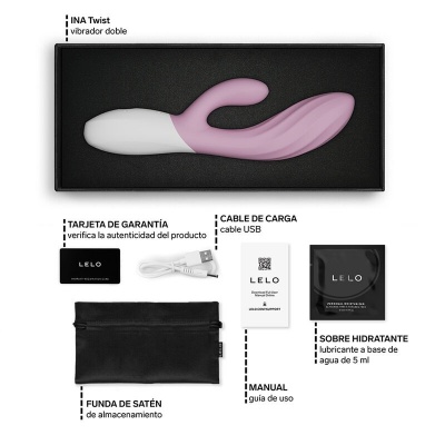 LELO INA Twist Rabbit Vibrator Pink - image 6