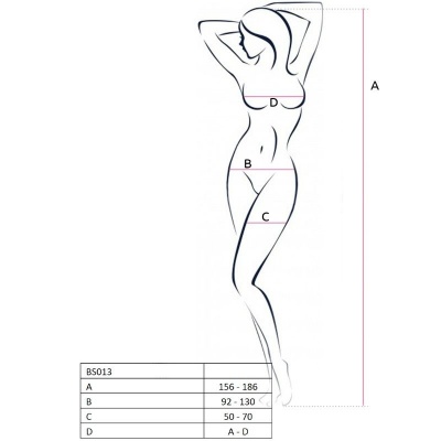 Passion Woman Bs013 Red Bodystocking One Size - image 2