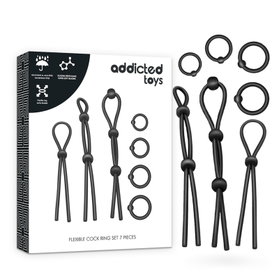 Addicted Toys Flexible Silicone Ring Set, 7 Pieces - image 2