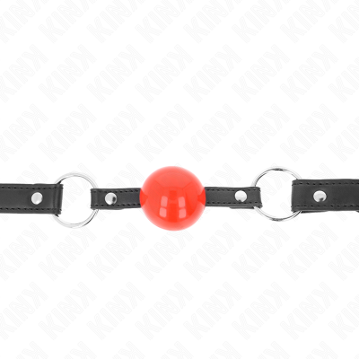 Kink Ball Gag 4cm with Lock, Red Ball - image 1