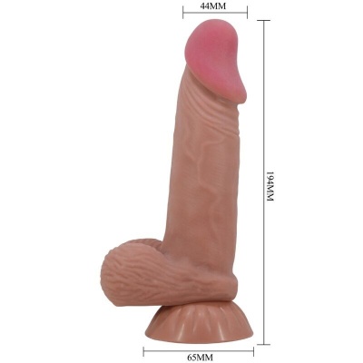 Pretty Love Sliding Skin Dildo Brown 19.4 CM - image 6