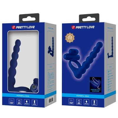 Pretty Love Ajmal Vibrating Ring with Plug Blue - image 10