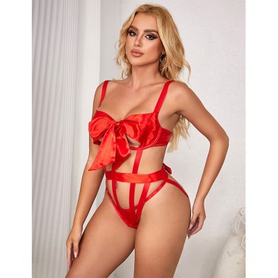Subblime Sexy Openwork Body Bow Red L/XL - image 9