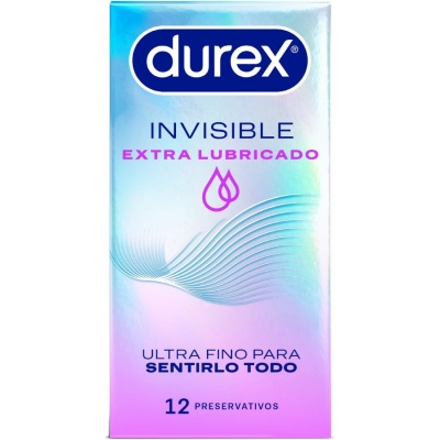 Durex Extra Lubricated Invisible Condoms 12 Units - image 1