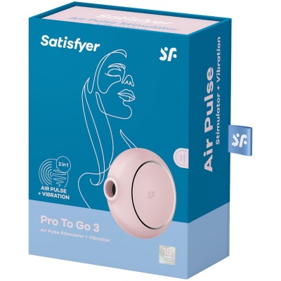 Satisfyer Pro To Go 3 Air Pulse Stimulator Pink - image 5